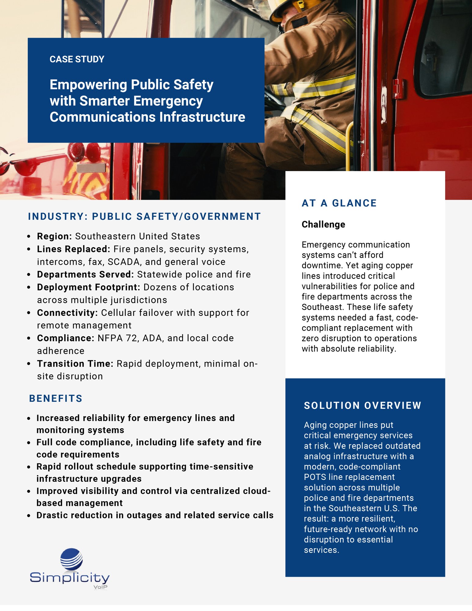 Case Study PoliceFire - Simplicity VoIP