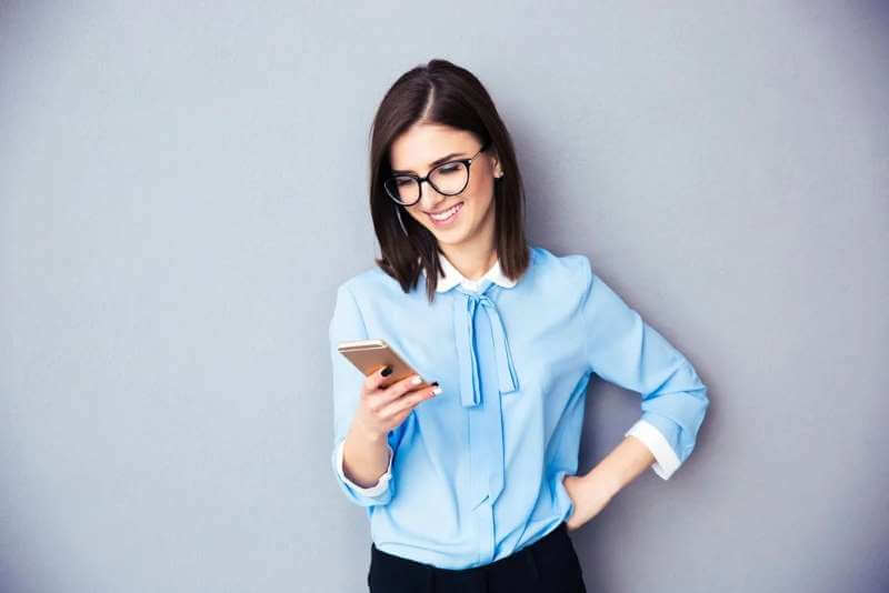 Businesswoman Using Smartphone