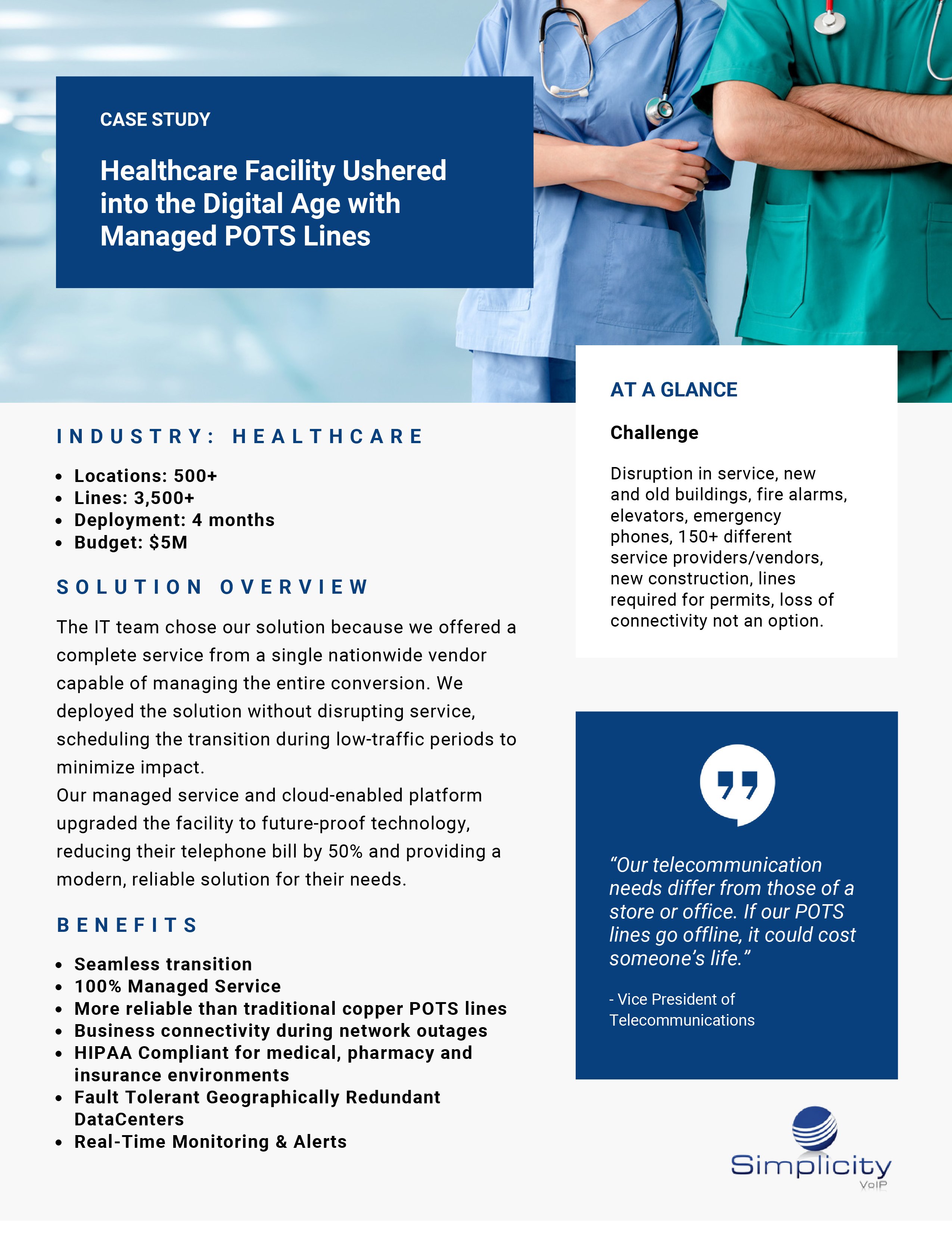 Case Study Healthcare - Simplicity VoIP